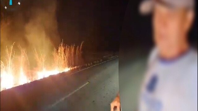 Fazendeiro é flagrado por fiscais do Ibama ateando fogo em pasto e diz que medida é preventiva: ‘É um fogo controlado’