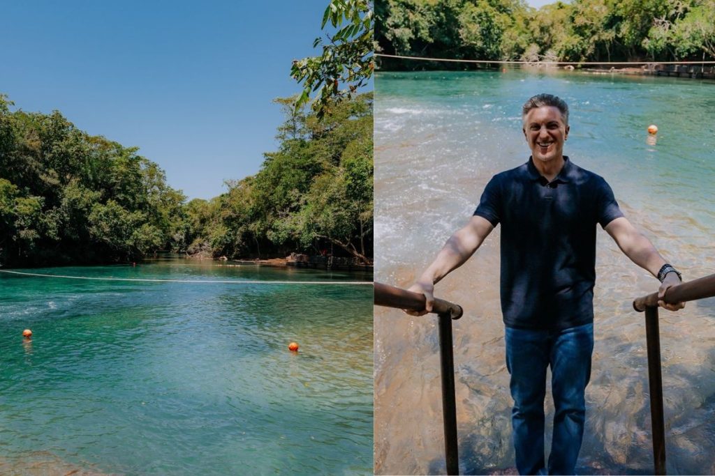 Luciano Huck visita município de águas cristalinas em MS; ‘Bonito é lindo’